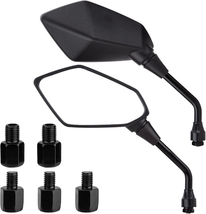 CICMOD Motorcycle Rear View Side Mirrors with M8 M10 Threaded Bolts for Motorcycle, Scooter, ATV, Dirt Bike, Cruiser - Image 1